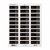 Étiquette Croix sur noir 2 (Feuille entière)