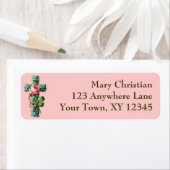 Étiquette Croix vintage (En situation)