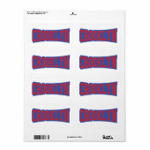 ÉTIQUETTE CROOKLYN, NYC (Feuille entière)