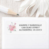 Étiquette Croquis floral Pastel Watercolor (En situation)