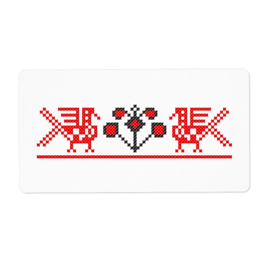 Étiquette Cross-stitch (Devant)