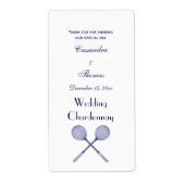 Étiquette Crossed Squash Racquets Blue (Devant)