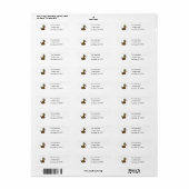 Étiquette Crotale à crotales d'or (Feuille entière)