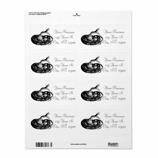 Étiquette Crotte serrée Thunder_Cove (Feuille entière)