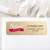 Étiquette Croyez en la magie de l'or de Noël (En situation)