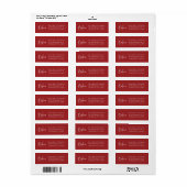 Étiquette Croyez Red Modern Holiday (Feuille entière)