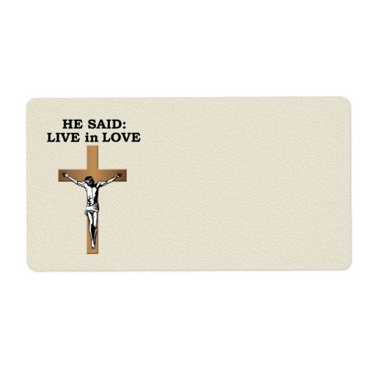 Étiquette Crucifix (Devant)