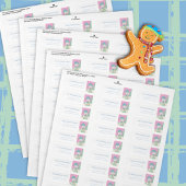 Étiquette Cub Ours Polaire Manger Cookie de Noël