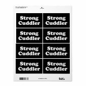 Étiquette Cuddler fort (Feuille entière)