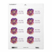 Étiquette CUISINE À VIDE, PORTRAIT DE CHAT DE CUISINE, Blanc (Feuille entière)