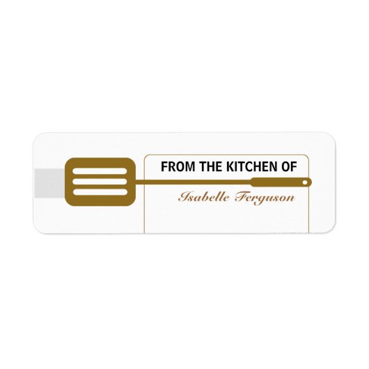Étiquette Cuisine Brown Spatula (Devant)