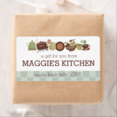 Étiquette Cuisine casseroles ustensiles cuisine traiteur che (En situation)