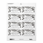 Étiquette Cuisine cool et raffinée (Feuille entière)