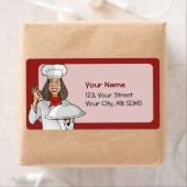 Étiquette Cuisine de chef féminine (En situation)