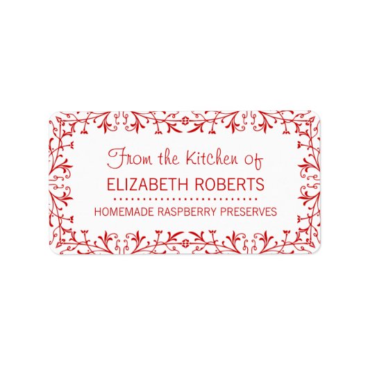 Étiquette Cuisine Maison Cuisine Traditionnelle / Cuisine (Devant)