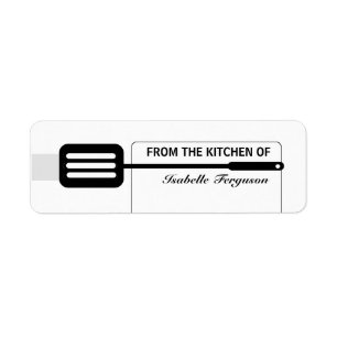 Étiquette Cuisine noire de spatule
