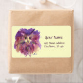 Étiquette CUISINE POURPÉE, PORTRAIT DE CHAT DE CUISINE, Crèm (En situation)