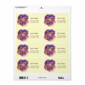 Étiquette CUISINE POURPÉE, PORTRAIT DE CHAT DE CUISINE, Crèm (Feuille entière)