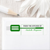 Étiquette Cuisine Spatula verte (En situation)
