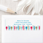 Étiquette Cuisine ustensiles cuillères couteaux fourche étiq (En situation)