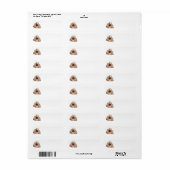 Étiquette Cuisinier Pékinois - Femme (Feuille entière)