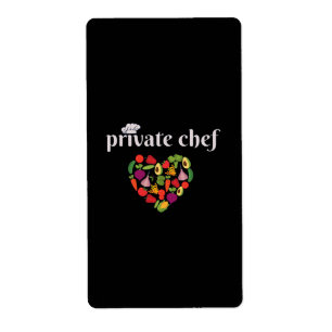 Étiquette Cuisinier Privé Amoureux de Nourriture Saint Valen
