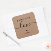 Étiquette Cuite Avec Amour, Autocollant Fait Maiso (Enveloppe)