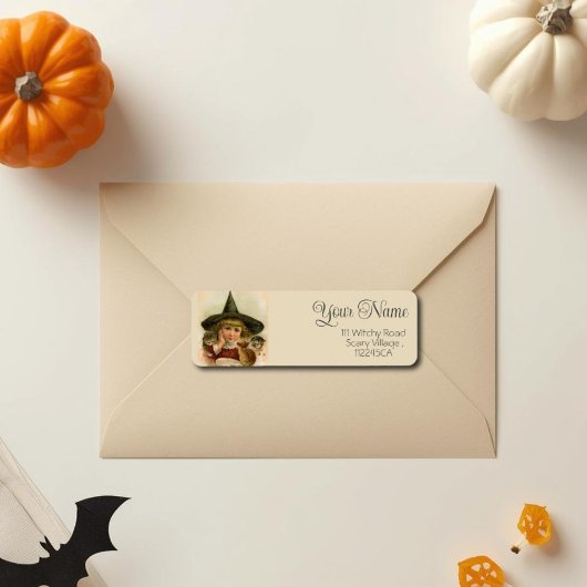 Étiquette Cuite d'Halloween vintage