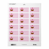 Étiquette Cupcake (Feuille entière)