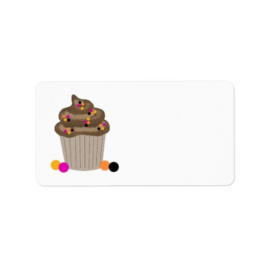 Étiquette Cupcake au chocolat (Devant)