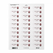 Étiquette cupcake business Adresse de retour (Feuille entière)