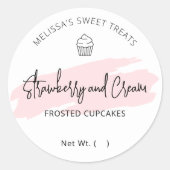 Étiquette Cupcake Feminine Boulangerie Flavor Stic (Devant)