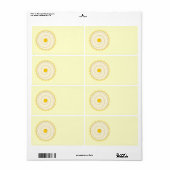 Étiquette Cupcake Jaune. Gâteau glacé. (Feuille entière)