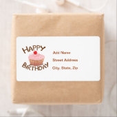 Étiquette Cupcake Joyeux anniversaire (En situation)