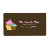 Étiquette Cupcakes colorés (Devant)
