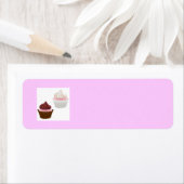 ÉTIQUETTE CUPCAKES DE CHOCOLAT VANILLA ROSE SPRINKLES BAKING (En situation)