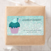 Étiquette Cupcakes et friandises maison glitter luxueux (En situation)