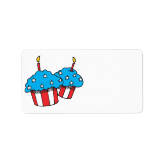 Étiquette cupcakes patriotiques aux USA