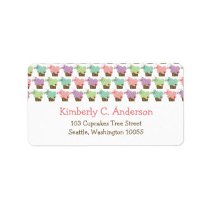 Étiquette Cupcakes Whimsical Tree Butterflies Sweet Birthday