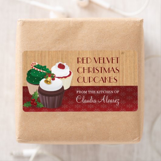 Étiquette Cupgâteaux de Noël (En situation)