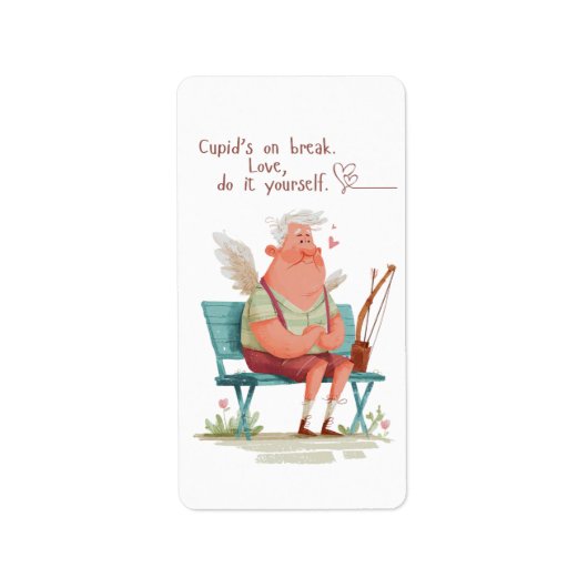 Étiquette Cupidon est en pause. L'amour, faites-le vous-même (Devant)