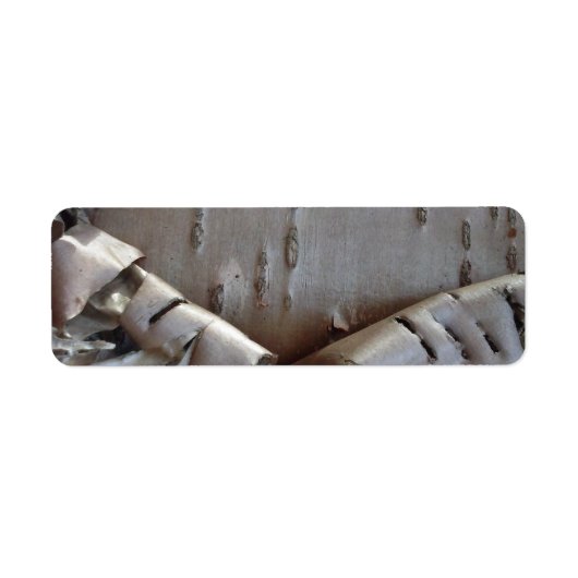 Étiquette Curly Birch Bark Tree Rustic (Devant)