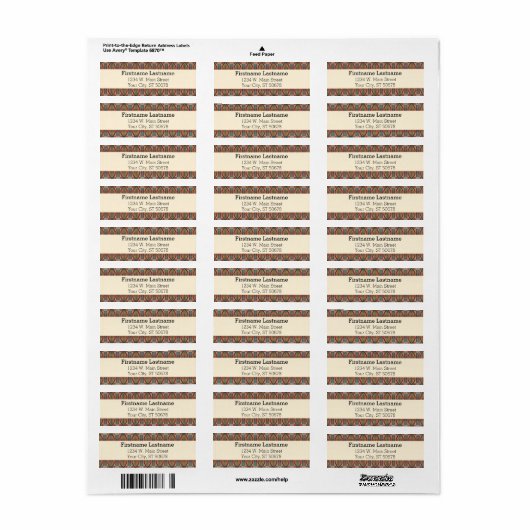 Étiquette Custom Brown Rouge Terracotta Turquoise Blue Mosai (Feuille entière)