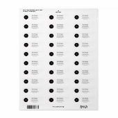 Étiquette Custom Business Logo Personalized Address Labels (Feuille entière)