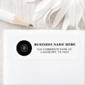 Étiquette Custom Business Logo Professional Return Brand  (En situation)