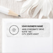 Étiquette Custom Business Logo  Return Address Label (En situation)