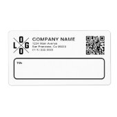 Étiquette Custom Business Shipping Logo & QR Code (Devant)