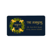 Étiquette Custom Christmas Address Label with Gingerbread (Devant)