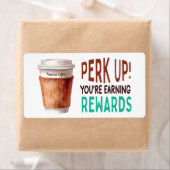 Étiquette Custom Coffee Cafe Loyalty (En situation)