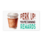 Étiquette Custom Coffee Cafe Loyalty (Devant)